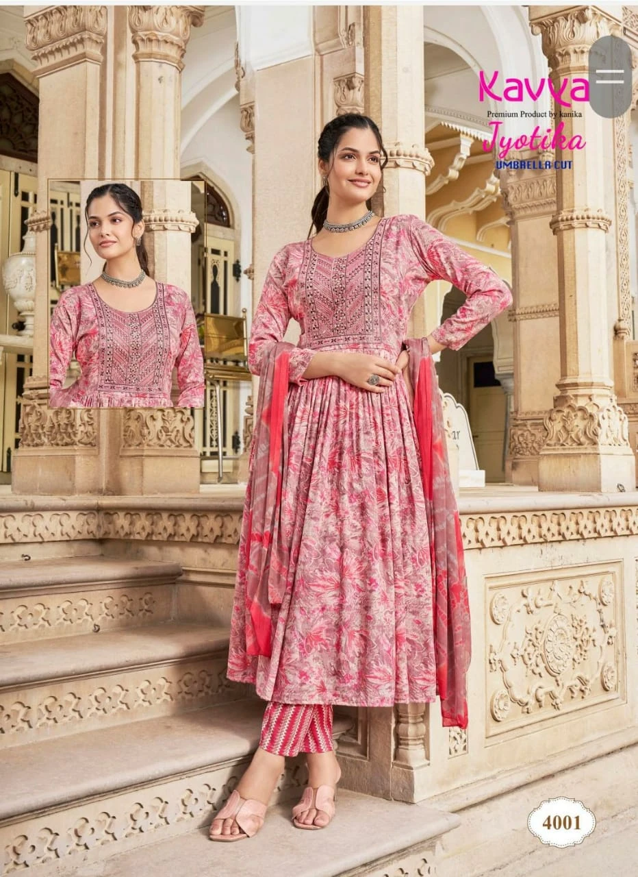 Kavya Jyotika Vol 4 Capsule Foil Print Wholesale Readymade Salwar Suit Catalog — Wholesale Salwar Suits, Kavya wholesale from Surat - Gallery Image 10
